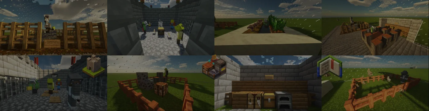 VillagerBench Minecraft collaboration tasks